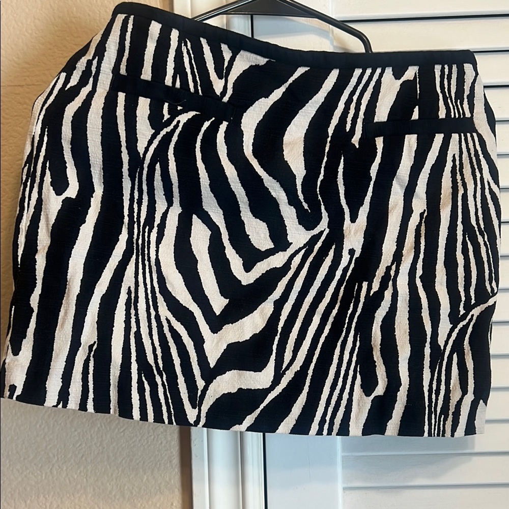 Zebra Print Mini Skirt